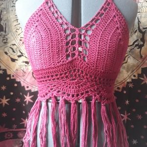 Ombre Fringe Top- S/M